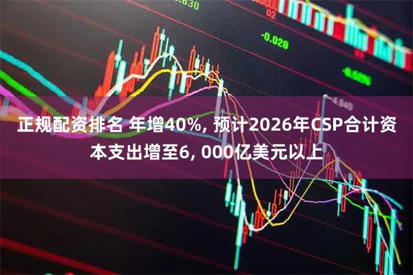 正规配资排名 年增40%, 预计2026年CSP合计资本支出增至6, 000亿美元以上